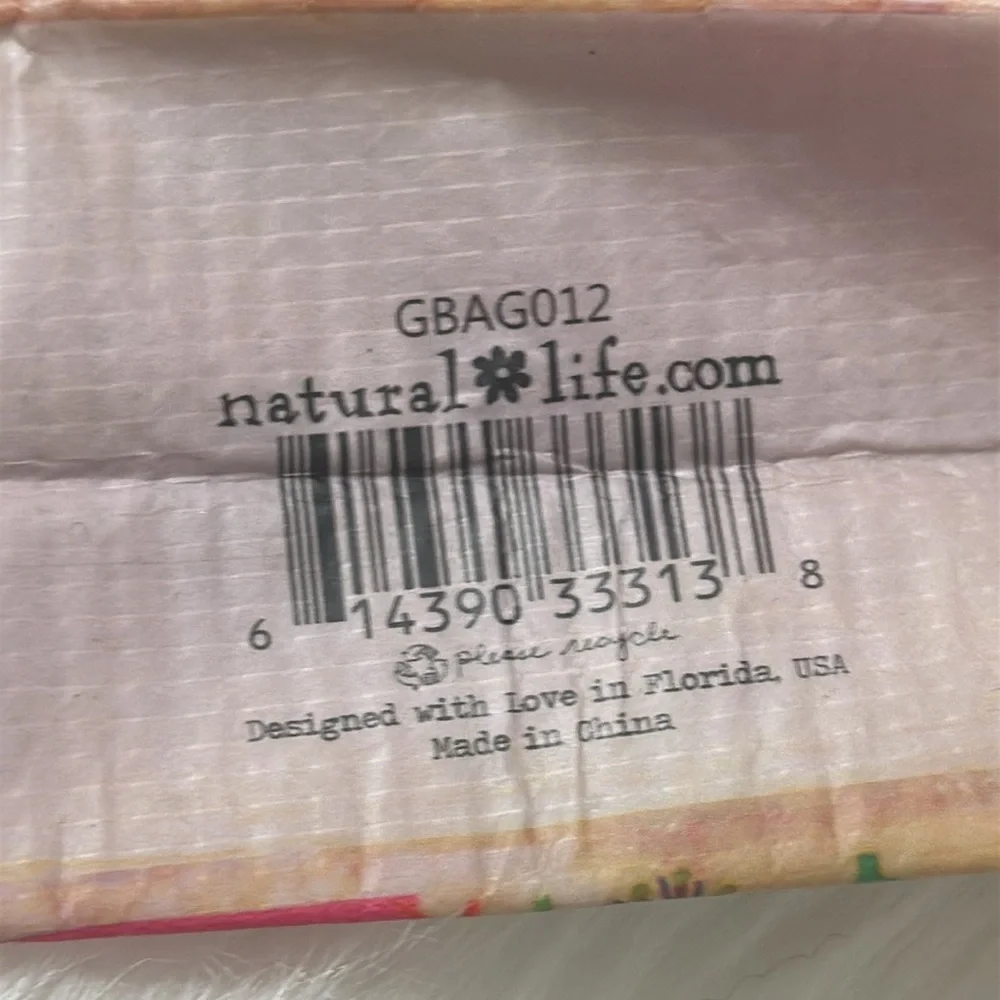 NATURAL LIFE Happy Birthday Tote Double‎ Sided 6” Mini Reusable Gift Bag NEW